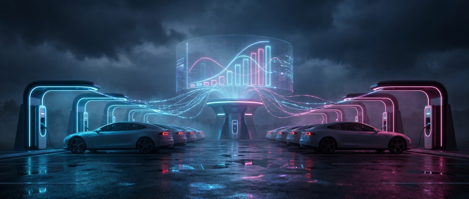 Tesla sagt Supercharger‑Warteschlangen per KI voraus