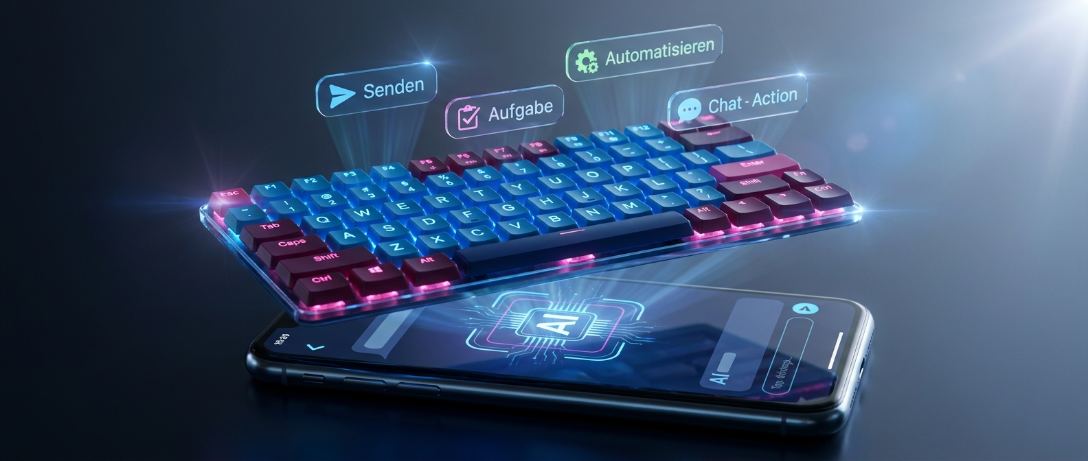 Acti‑Tastatur führt Aktionen im Chat aus KI bleibt in der App